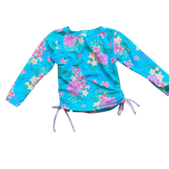 RuffleButts Floral Rashguard - Picture 3 of 4